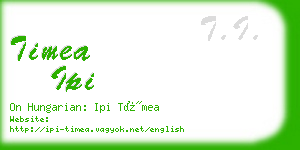 timea ipi business card